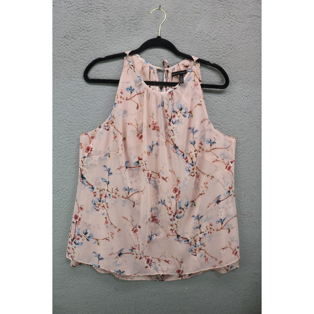 White House Black Market Layered Chiffon Floral Tunic-2X-Flowy-Cottagecore